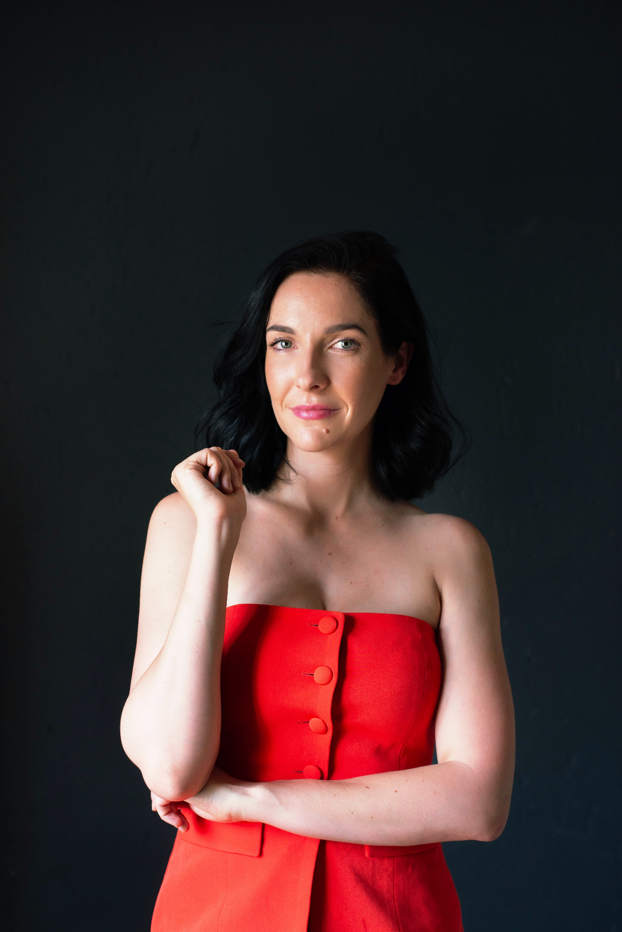An editorial studio portrait of Melinda Viljoen